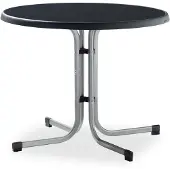 Sieger Tisch 209/A 86 cm graphit Gestell aus Stahl in graphit, Tischplatte aus Mecalit-Pro in anthrazit