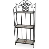 Siena Garden Stella Regal 62x29x142 cm Keramik Stahl/Schwarz