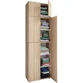 Ebuy24 LonaXXL Kleiderschrank 6 Türen Eiche Nachbildung.