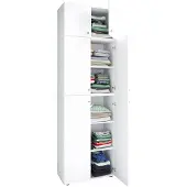 Ebuy24 LonaXXL Kleiderschrank 6 Türen weiß.