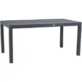 Greemotion 160-240x90 cm Grenada Ausziehtisch rechteckig Aluminium Glas dunkelgrau