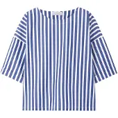 Rich & royal Cotton Stripe Blouse Midnight Blue Größe: 40 | Blusen Outlet | Damen | Blau