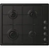 Candy Idea CHW6LBB, Schwarz, Integriert, 60 cm, Gaskochfeld, Edelstahl, 4 Zone(n)