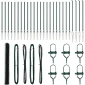 vidaXL Sechseckzaun mit Pfosten 50 x 1,5 m PVC-beschichteter Stahl