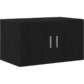 vidaXL Wandschrank Schwarz Eichen-Optik 70 x 42,5 x 40 cm
