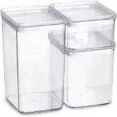 Zeller vorratsdosen-set 3-teilig - Transparent - Bereit f\u00fcr den Einsatz | Mit Deckel | Luftdicht