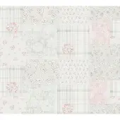 A.S. Création Vliestapete "Patchworktapete Landhaus", matt, Blümchen-Tapete Karriert