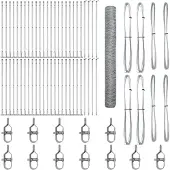 vidaXL Sechseckzaun mit Betonsockel 100 x 1,2 m Verzinkter Stahl Netz