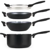 Russell Hobbs RH01840EU7 Stackable metallic marble pan set 4pcs