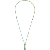 Leonardo 024896 Damenkette Donna Türkis 80 cm