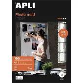 APLI Foto-Papier, DIN A4, 120 g/qm, matt
