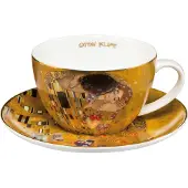 Goebel Cappuccinotasse "Der Kuss", goldfarben