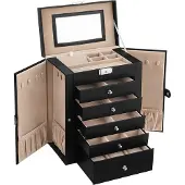 Vasagle 4-stöckiges Bücherregal mit Stauraum - großes Fassungsvermögen - 30 x 66 x 120 cm