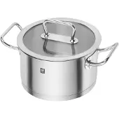 Zwilling PRO Series 65122-200-0 Kochtopf inkl. Deckel, Edelstahl, 20 cm Durchmesser, Induktionsherd-geeignet