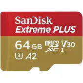 SanDisk MicroSDXC Extreme Plus 64 GB 200 MB/s A2 C10 V30 UHS-I