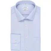 Seidensticker Businesshemd "Schwarze Rose", Herren, Gr. 3XL (48), normale Ärmellängen, blau, 100% Baumwolle, unifarben, regular fit, 2-Knopf-Manschette, Hemden Businesshemd, Regular 1/1 Kentkragen Uni