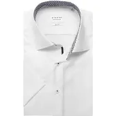Eterna Kurzarmhemd "SLIM FIT", Herren, Gr. 40, Normalgrößen, weiß, Popeline, 100% Baumwolle, schmal, Hemden Kurzarmhemd, NON IRON (bügelfrei)