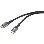 Speaka Professional HDMI Anschlusskabel HDMI-A Stecker 1.50 m Grau (Metallgehäus