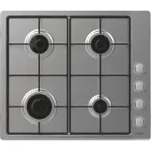 Candy Idea CHW6LX, Edelstahl, Integriert, 60 cm, Gaskochfeld, Edelstahl, 4 Zone(n)