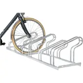 Stier Fahrradständer, für 5 Räder, feuerverzinkte Stahlkonstruktion, Bügelparker, auch für Mountainbikes, zur Reihenverbindung und Bodenbefestigung
