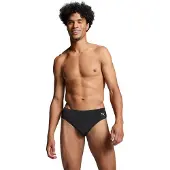 Puma Badehose "SWIM MEN CLASSIC SWIM BRIEF", Herren, Gr. S, N-Gr, schwarz, Web, Elasthan, Polyester, unifarben, Badehosen Badehose, mit seitlichem Logoprint, Topseller