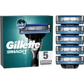 Gillette Mach3 Per Rasoio A 3 Lame Confezione Da 5 Lamette