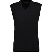 Ragman Pullunder , Herren, Gr. 58, schwarz, Strick, 100% Wolle, Pullover Pullunder