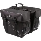 M-Wave Amsterdam Double, Hinten, Fahrradtasche, Polyester, Schwarz, Grau, 30 l, 500 mm