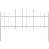 vidaXL Gartenzaun WOERDEN 170 x 115 cm Pulverbeschichteter Stahl Weiß