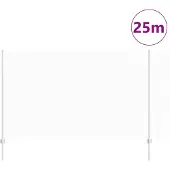 vidaXL Sechseckzaun mit Pfosten 25 x 1,4 m Verzinkter Stahl Silber