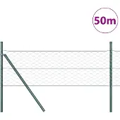 vidaXL Bodenmontierter Sechseckzaun 50 x 0,5 m PVC-beschichteter Stahl