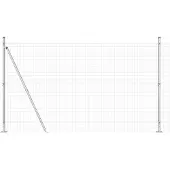 vidaXL Euro-Zaun mit Betonsockel 10 x 1,4 m Verzinkter Stahl Silber