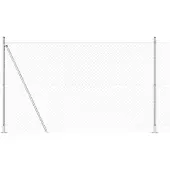 vidaXL Maschendrahtzaun mit Betonsockel 10 x 1,6 m Verzinkter Stahl