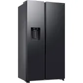 Samsung RS70F Side-by-Side mit Metal Cooling und Wassertank, , Freistehend, Amerikanische Tür, Schwarz, 2 Tür(en), Premium Black Steel, Innen