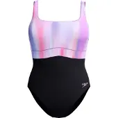 Speedo Badeanzug Eco New Contour Eclipse Pr 1P Damen Black / Lila-Maat 44