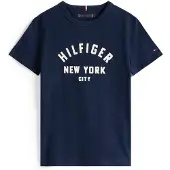Tommy Hilfiger T-Shirt Curved Graphic KB0KB09800 Dunkelblau Regular Fit