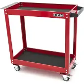 OEM Werkzeugwagen auf Rädern, 2 Ebenen, rot