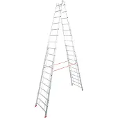 Krause Sprossendoppelleiter, aus Aluminium, 2x 18 Sprossen