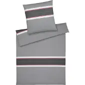 Elegante Soft-Flanell-Bettwäsche-Garnitur Whitman Farbe Anthrazit Größe 155x220+80x80