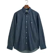 Gant für Herren. 3000400 Hemd Regular Fit navy (L), Lässig, Baumwolle, Klassisch, Langarm, Marine