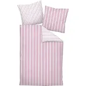 Janine Mako-Satin Bettwäsche modern classic Kissenbezug einzeln 65x100 cm kreiderose