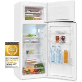 Exquisit Kühl- und Gefrierkombination KGC270-45-040E weiss | Standgerät | 206 l Volumen | Weiß