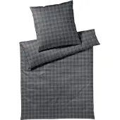 JOOP! Flanell Bettwäsche Soft Checks anthracite 135x200 cm + 80x80 cm