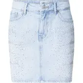 ONLY Jeansrock »ONLSTELLA RHINESTONE SHORT SKIRT DNM AZG« mit Strasssteinen, Gr. XS (34), Light Blue Denim, , 65386611-XS