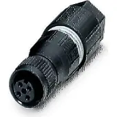 Phoenix Contact Sensor-/Aktor-Steckverbinder, 4-polig Buchse gerade M12, A-kodiert Schneidklemmanschluss, Rändelmaterial: Kunststoff, Kabelaußendurchmesser 4 mm -8 mm SACC-M12FS-4QO-0,75