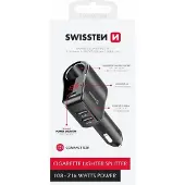 Swissten Auto Lādētājs 1x USB-C PD / 2x USB-A / CL / LED