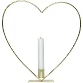 Star Trading LED Tischkerze Flamme Heart in Messing 0,06W