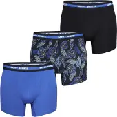 Happy Shorts Herren Boxer Shorts, 3er Pack - Retro Jersey, Logobund