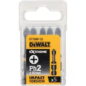 DeWalt Impact bits Extreme Impact Torsion PH2x50mm 5pcs (DT7998T)