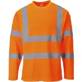 Portwest Warnschutz Cotton Comfort T-Shirt langarm Orange XXL
